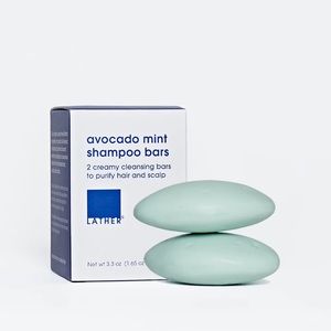 🆕 LATHER Avocado Mint Shampoo Bar 2pc BNIB